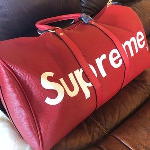 Louis Vuitton supreme luggage